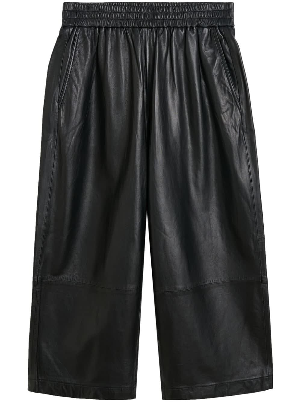 herskind eagle leather cropped trousers