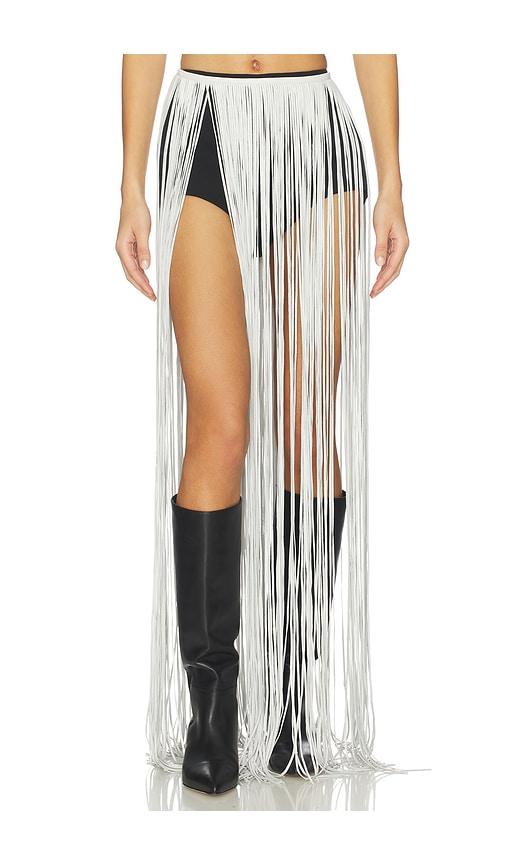 herskind iliana leather belt in white,light grey.