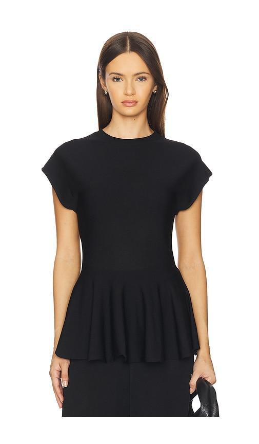 herskind sean knit blouse in black.