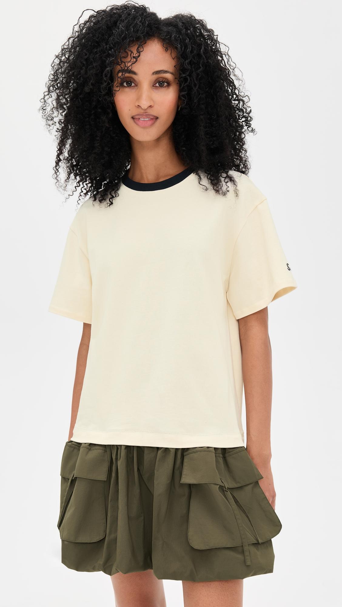 hester solid combo tee dress
