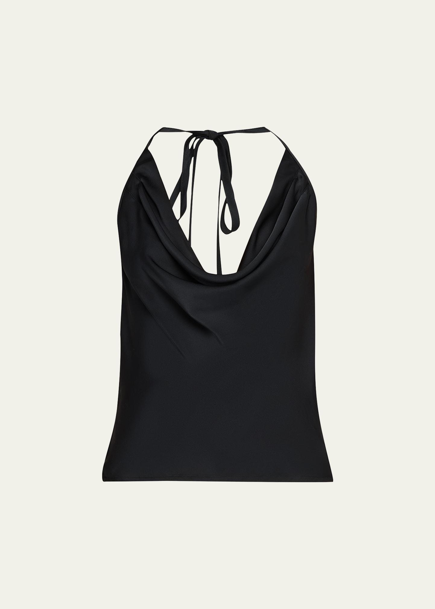 hettie halter cowl-neck blouse