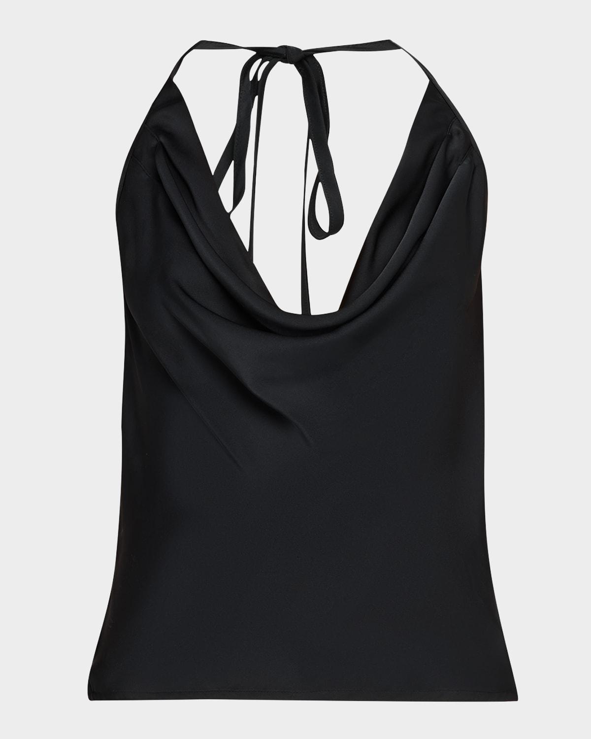 hettie halter cowl-neck blouse