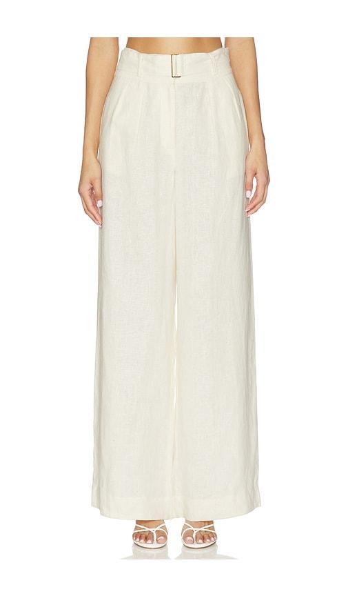 hevron alina pant in ivory.