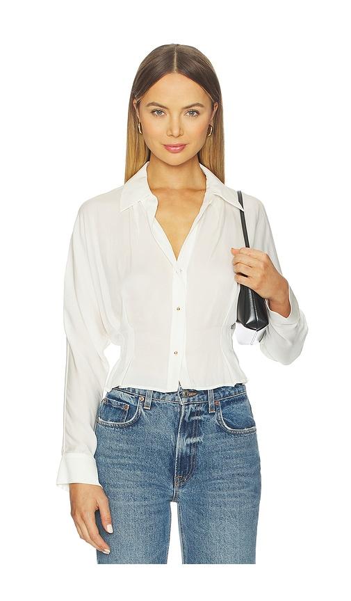 hevron regine top in ivory.