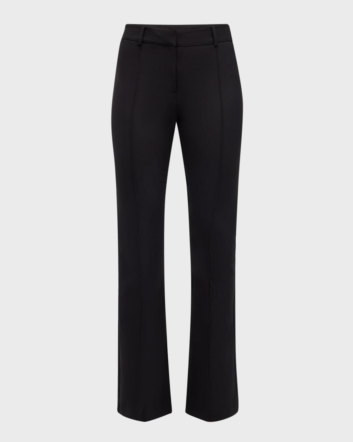 hibiscus pintuck boot-cut pants