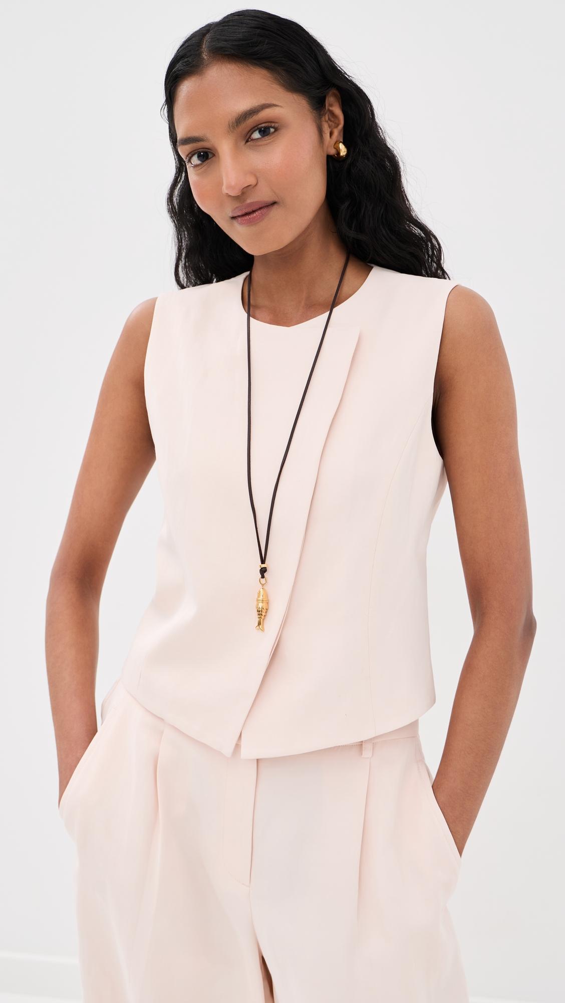 hidden placket vest