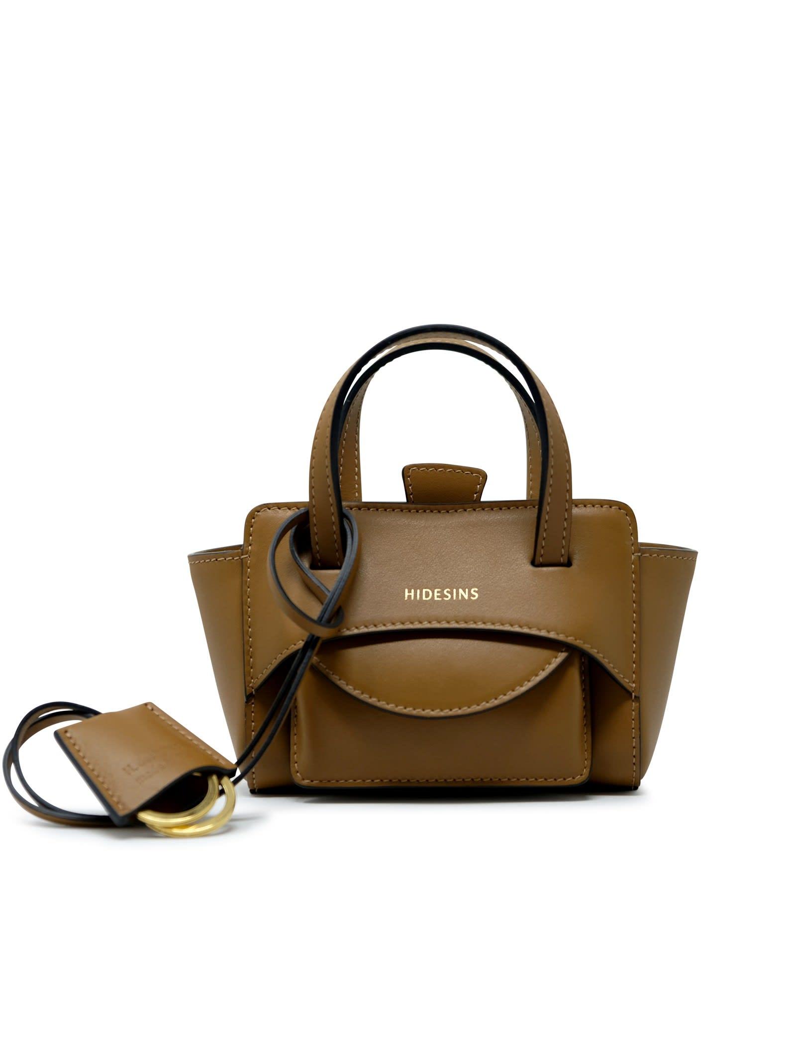 hidesins fl14tr23404 flap xs premiere caramel leather handbag