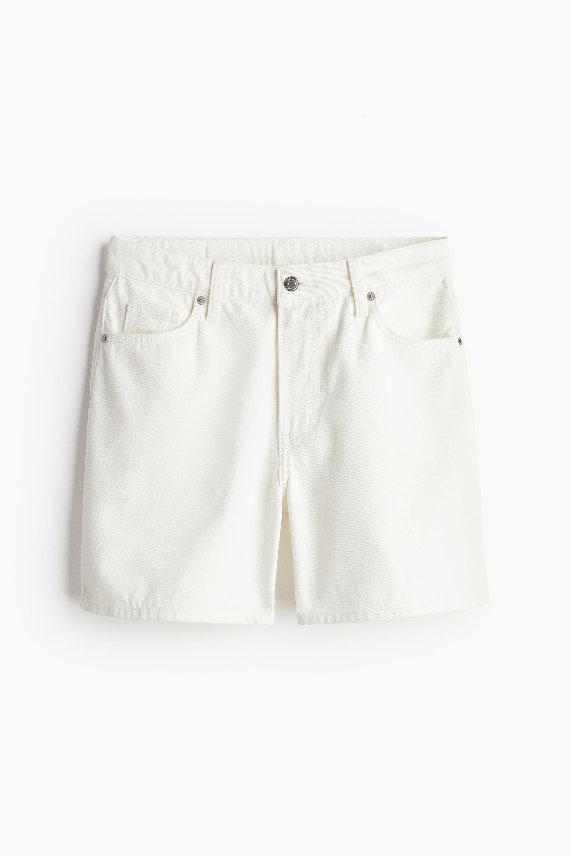 high bermuda denim shorts