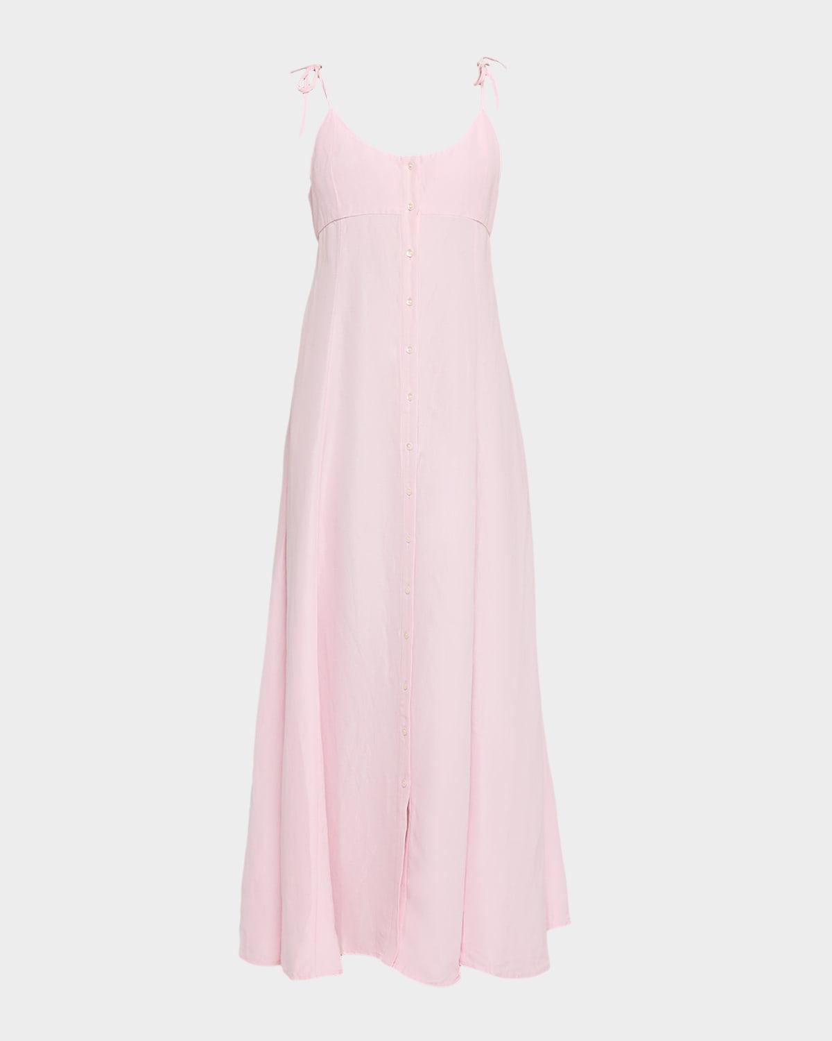 high garden sleeveless button-front maxi dress