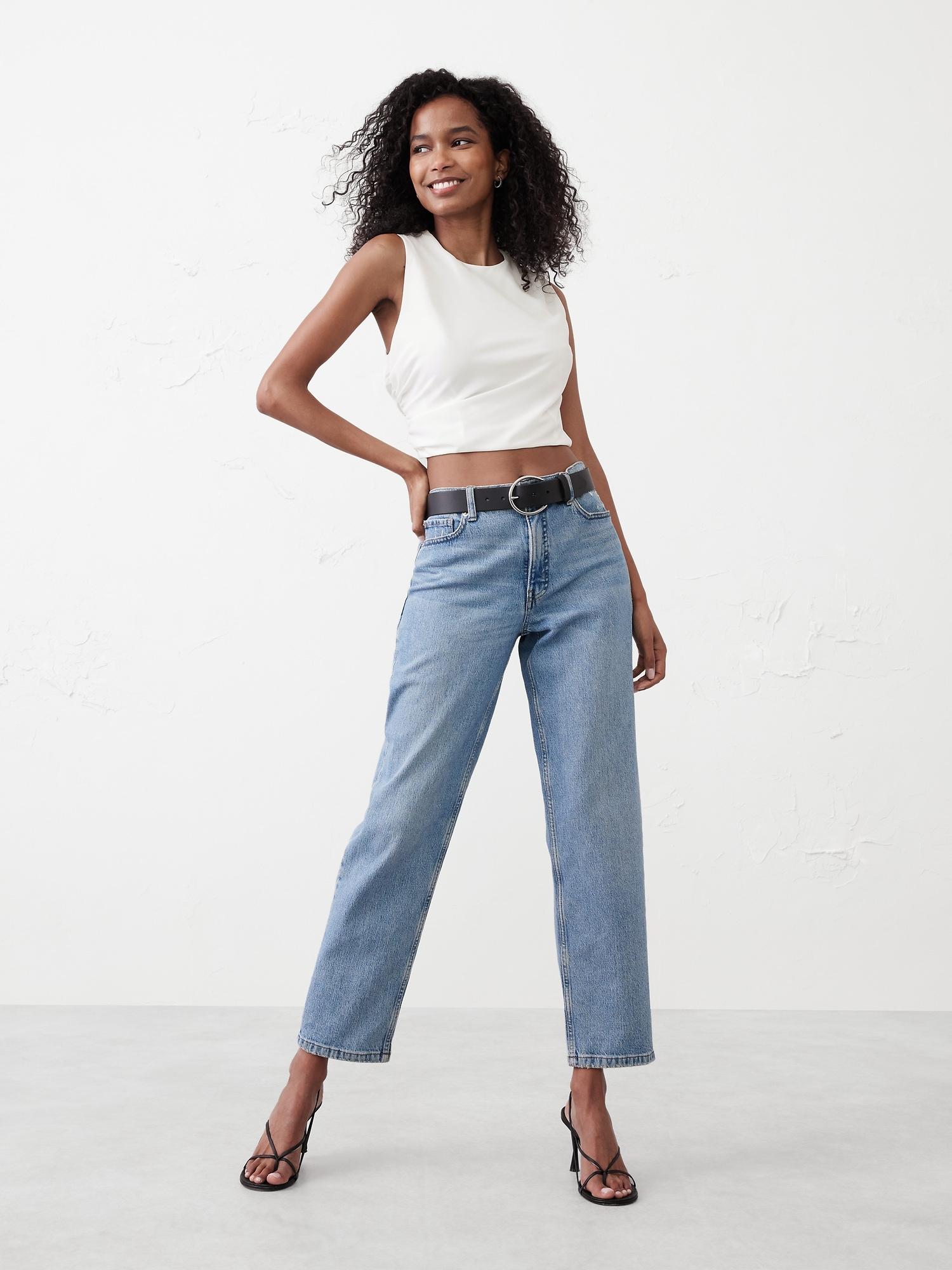 high-neck shirred cropped top