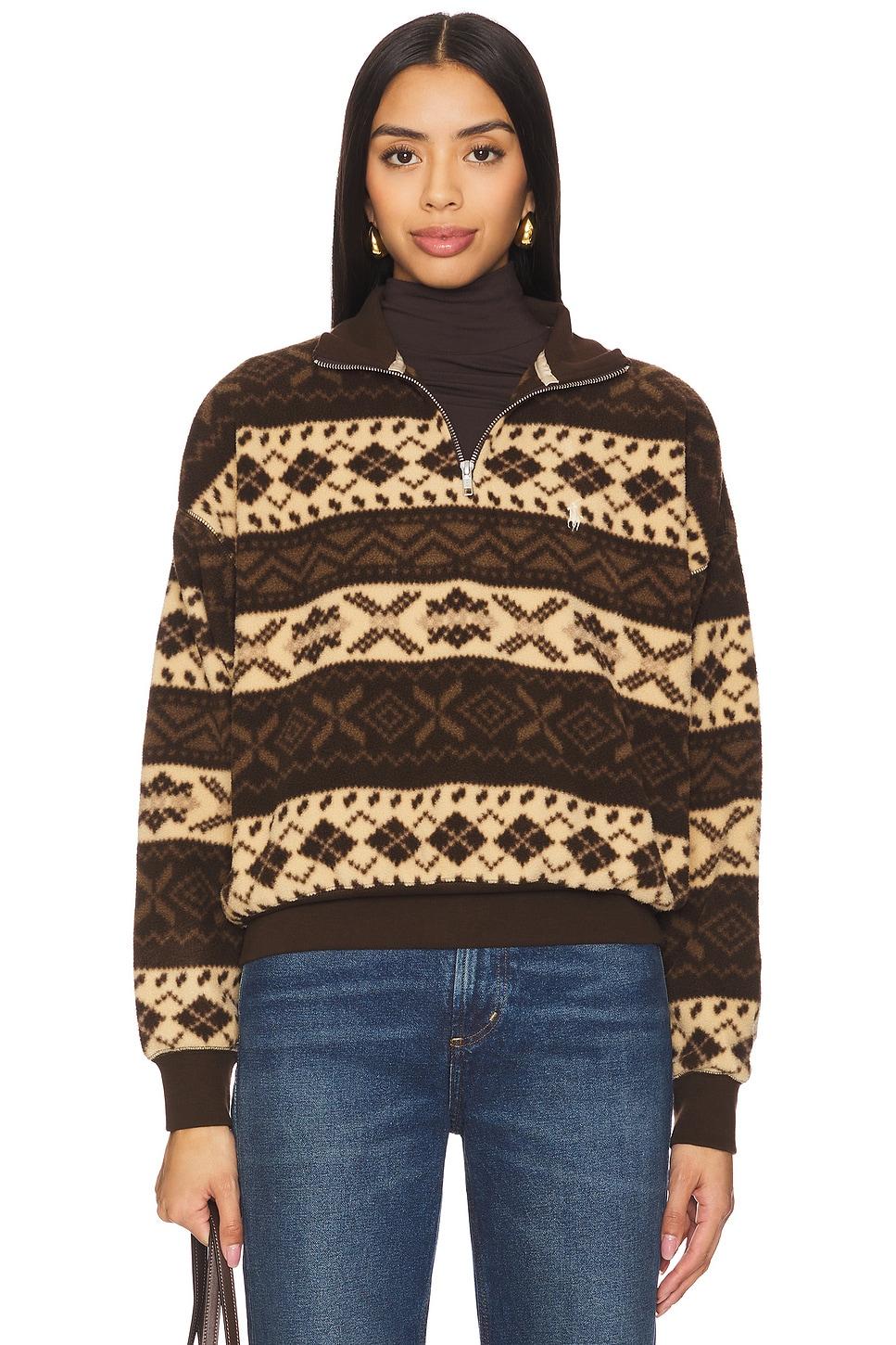 high-pile fleece quarter-zip