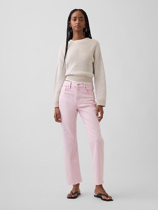 high rise ’90s slim straight crop jeans