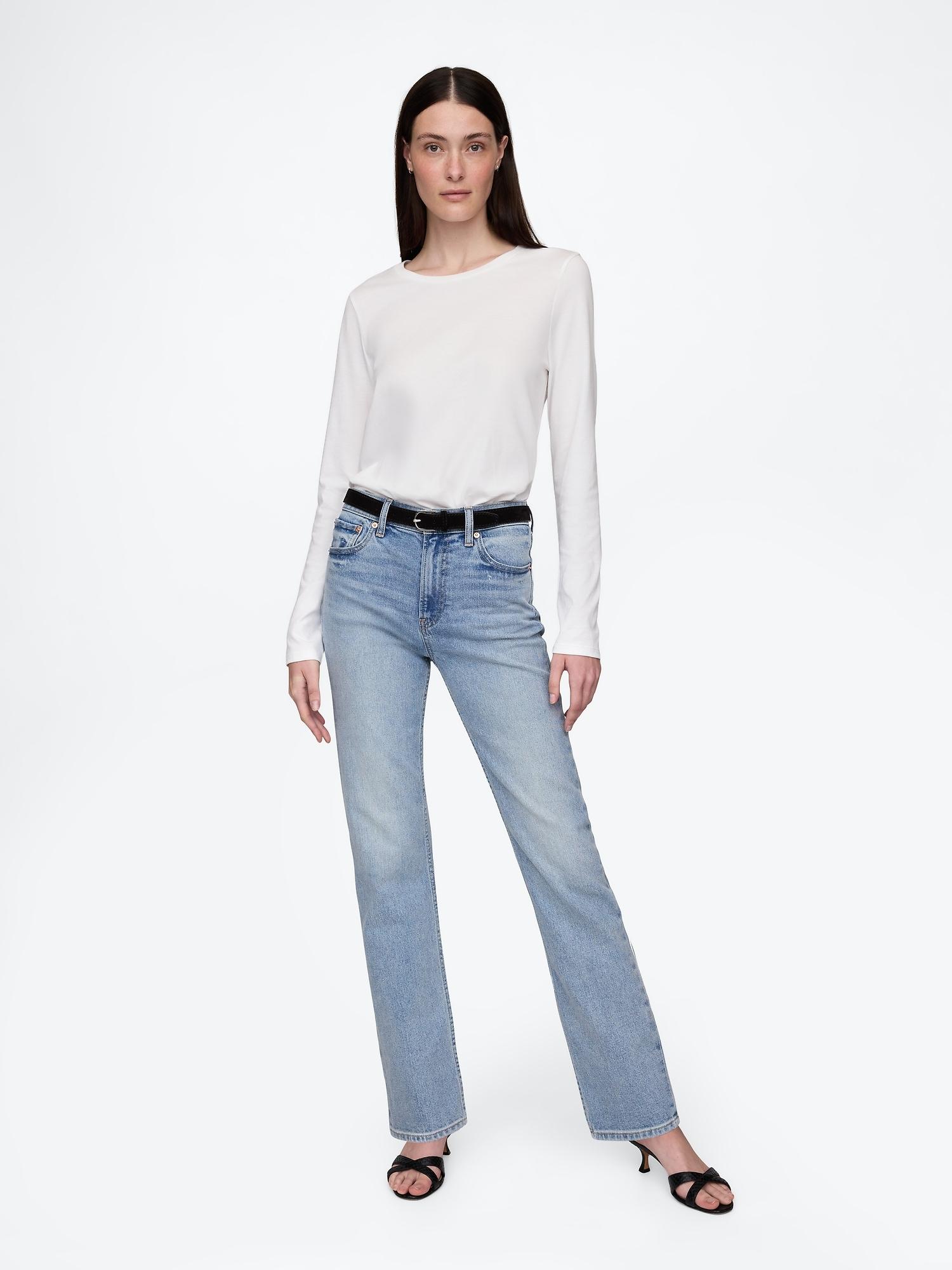 high rise ’90s straight jeans