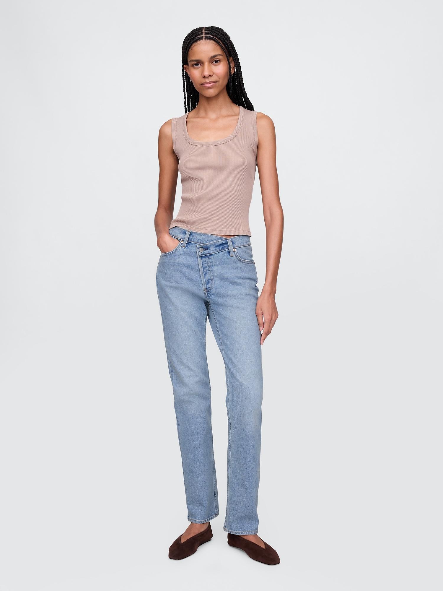 high rise ’90s straight jeans