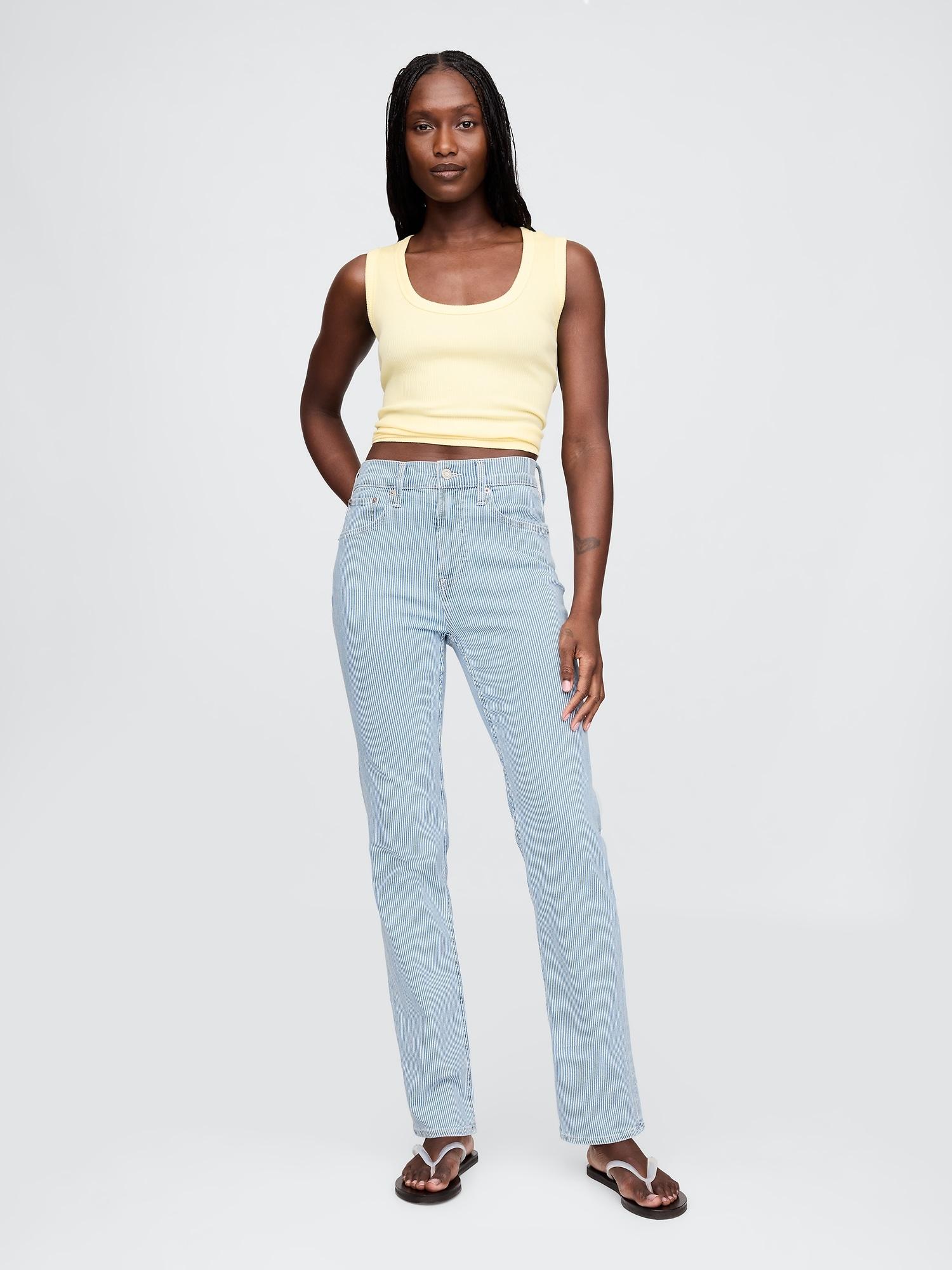 high rise ’90s straight jeans