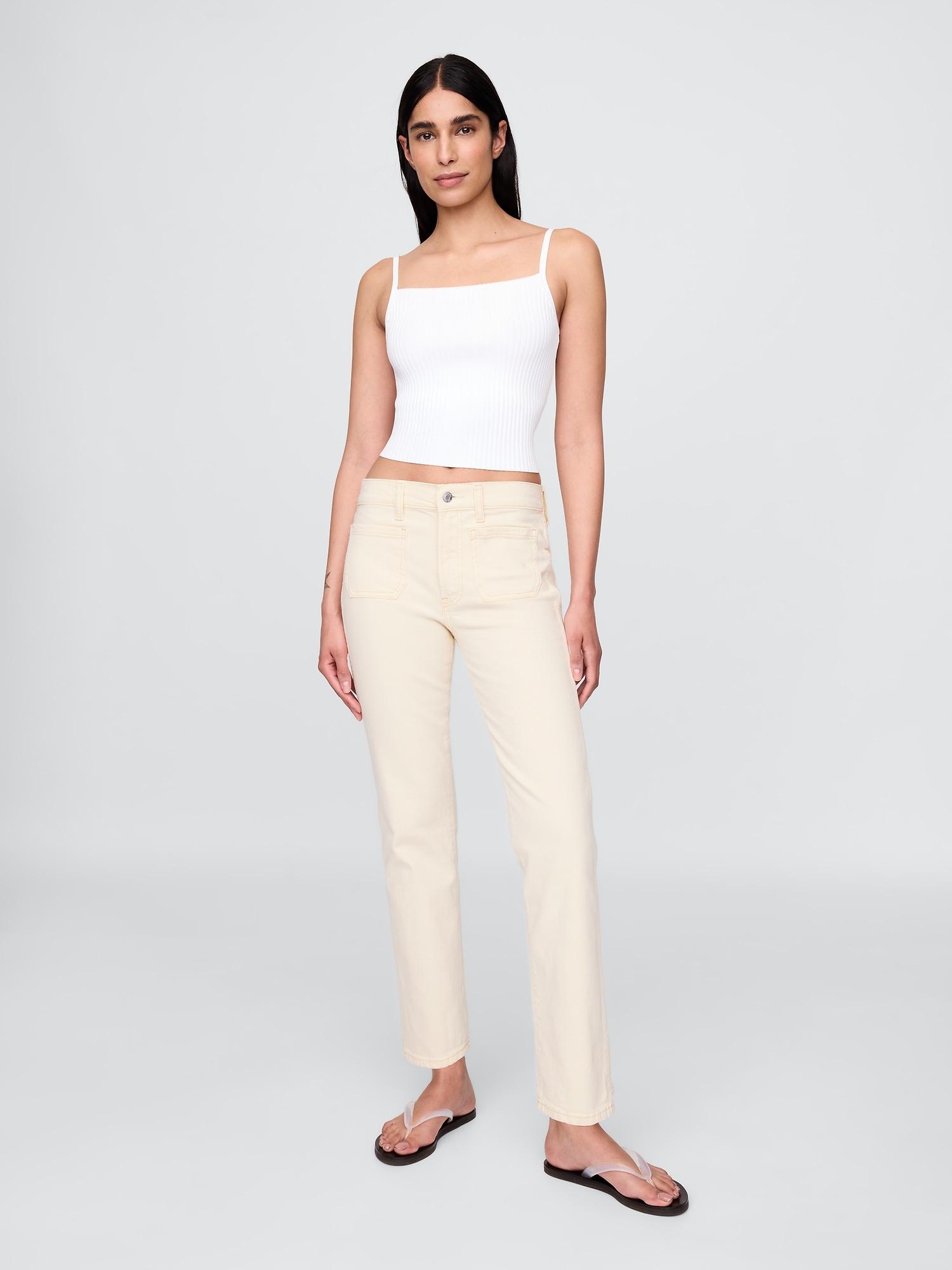 high rise ’90s straight jeans