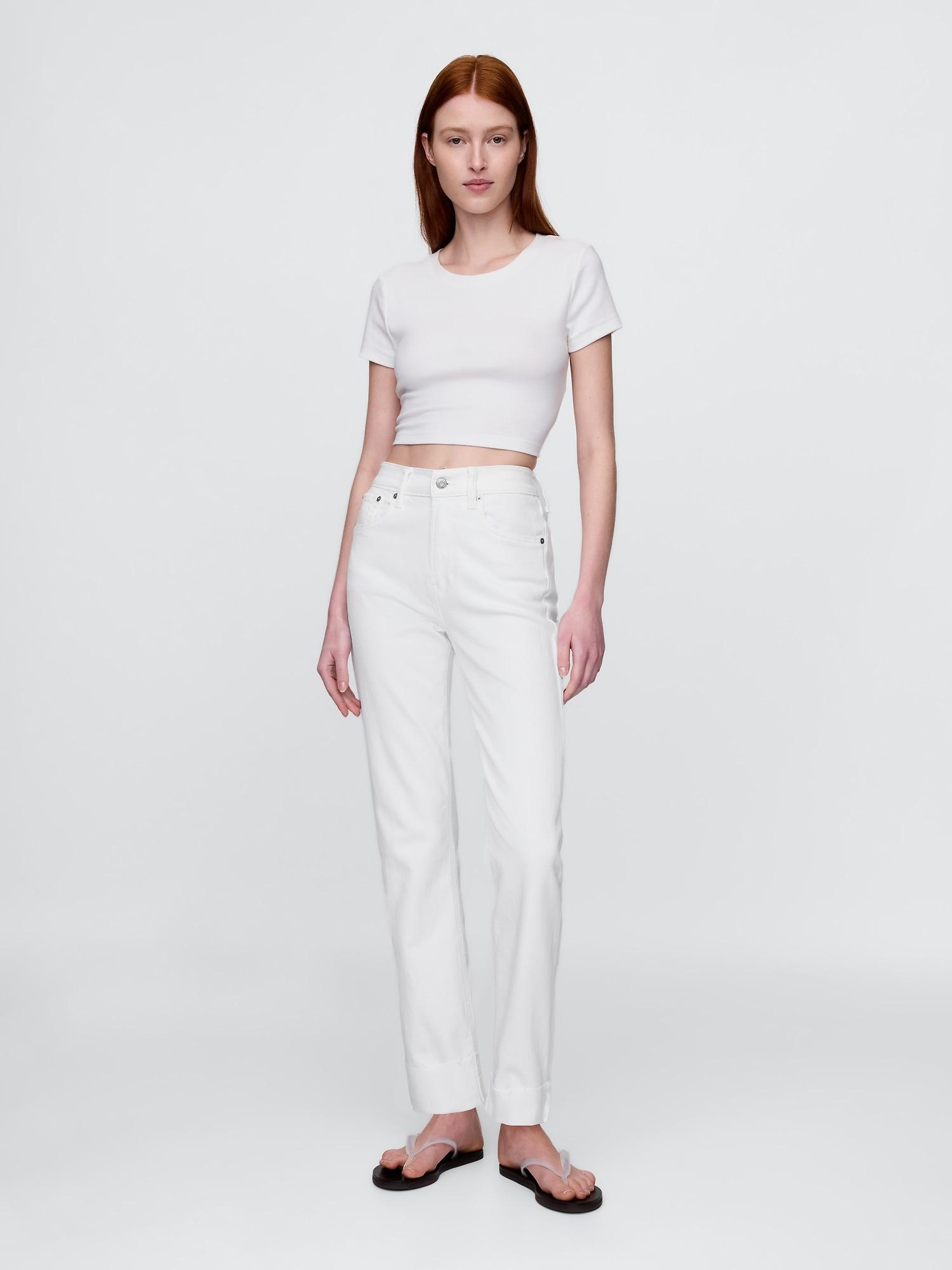 high rise ’90s straight jeans