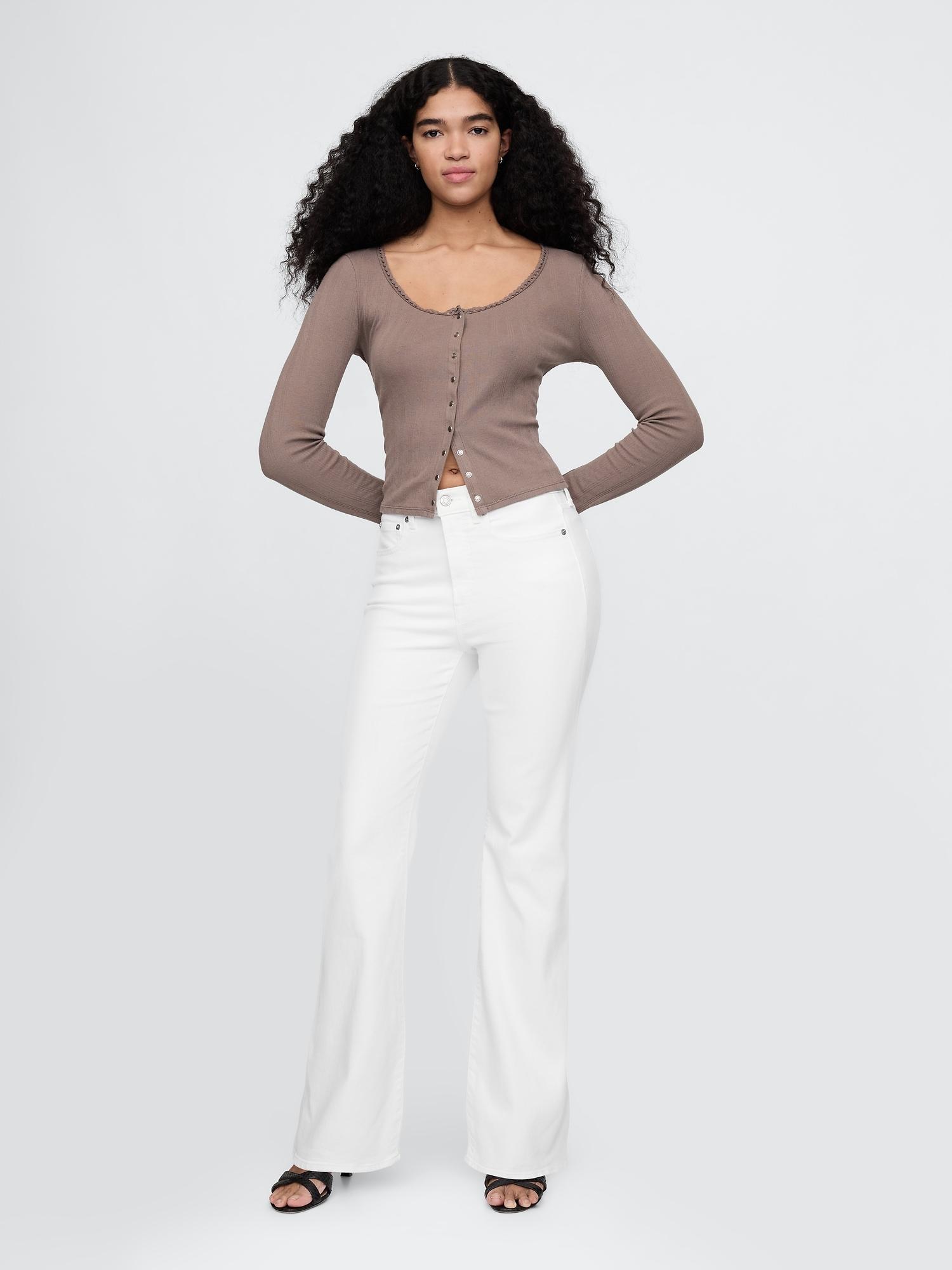 high rise '70s flare jeans