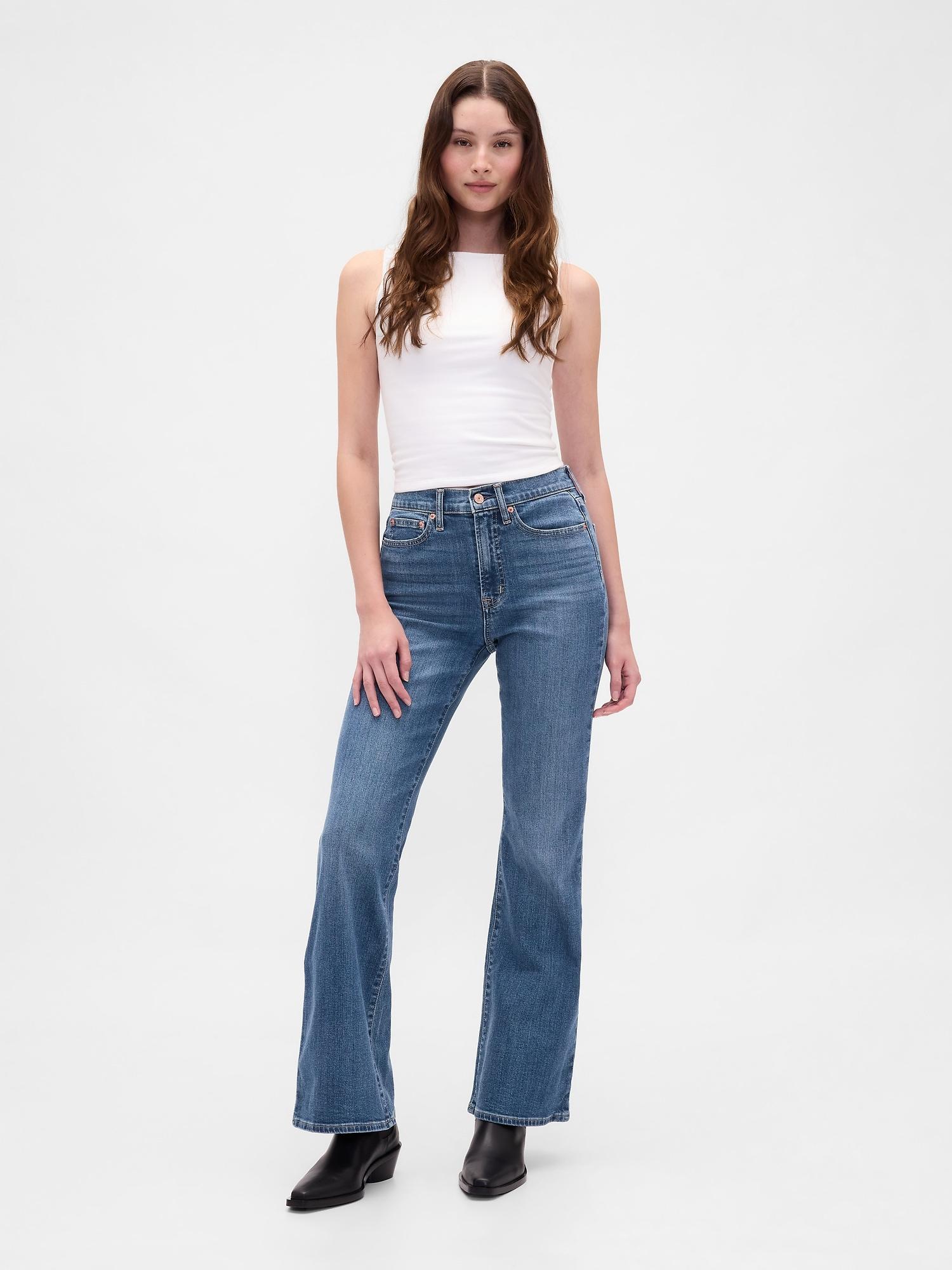 high rise '70s flare jeans
