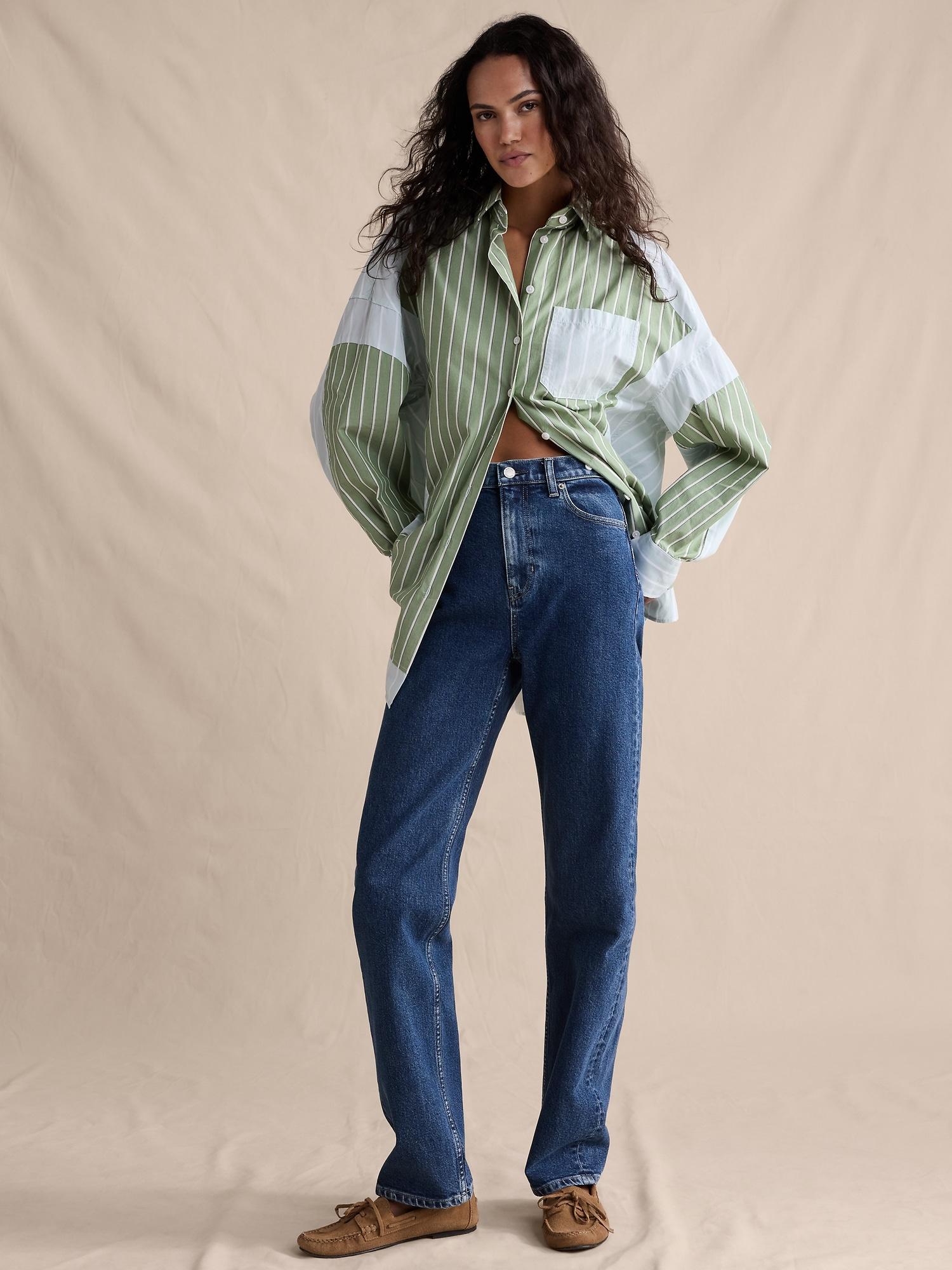 high-rise 90s straight jean