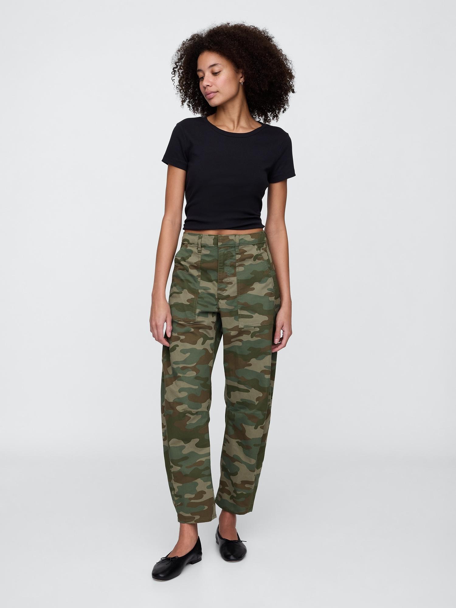 high rise barrel khakis