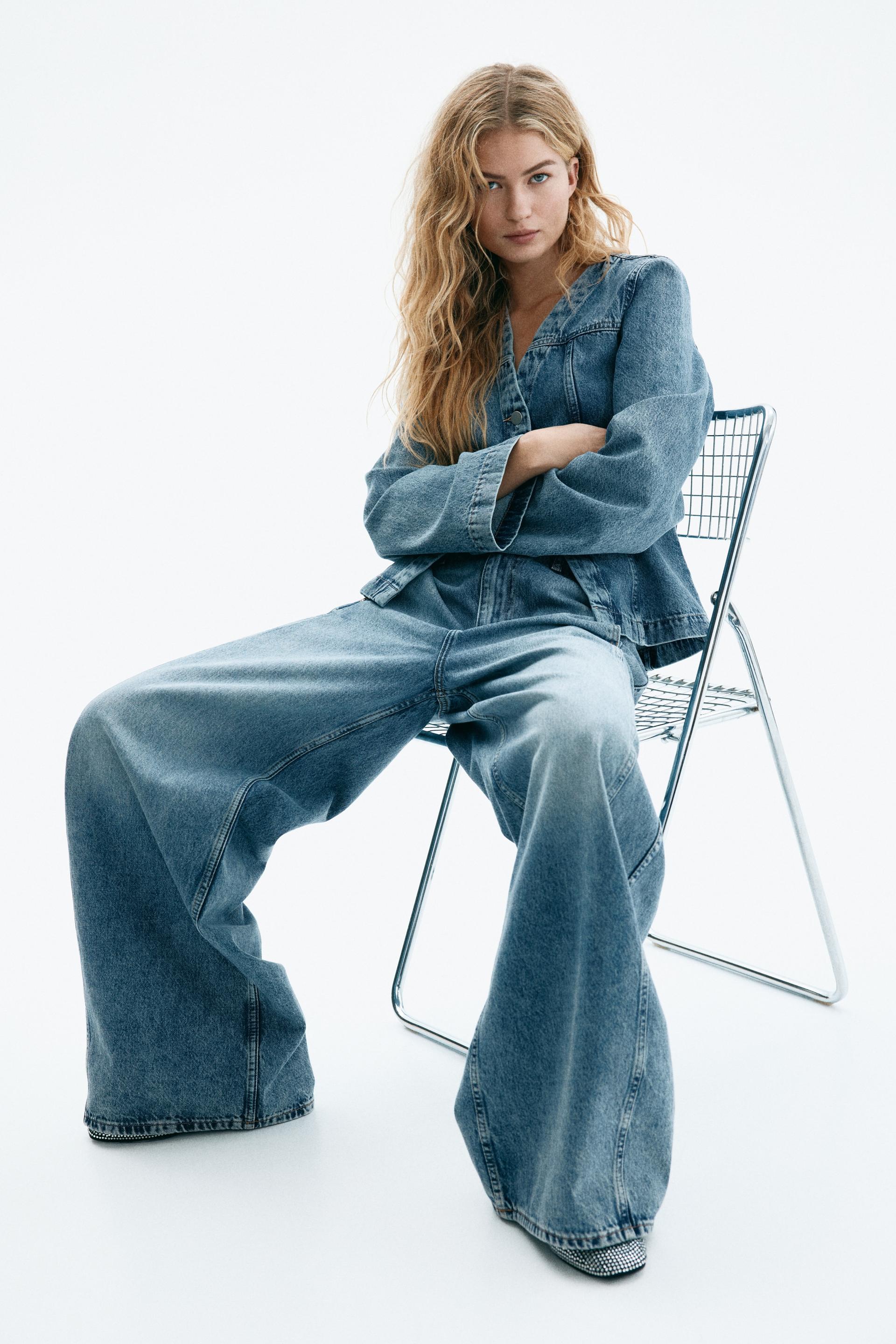 high-rise barrel-leg jeans