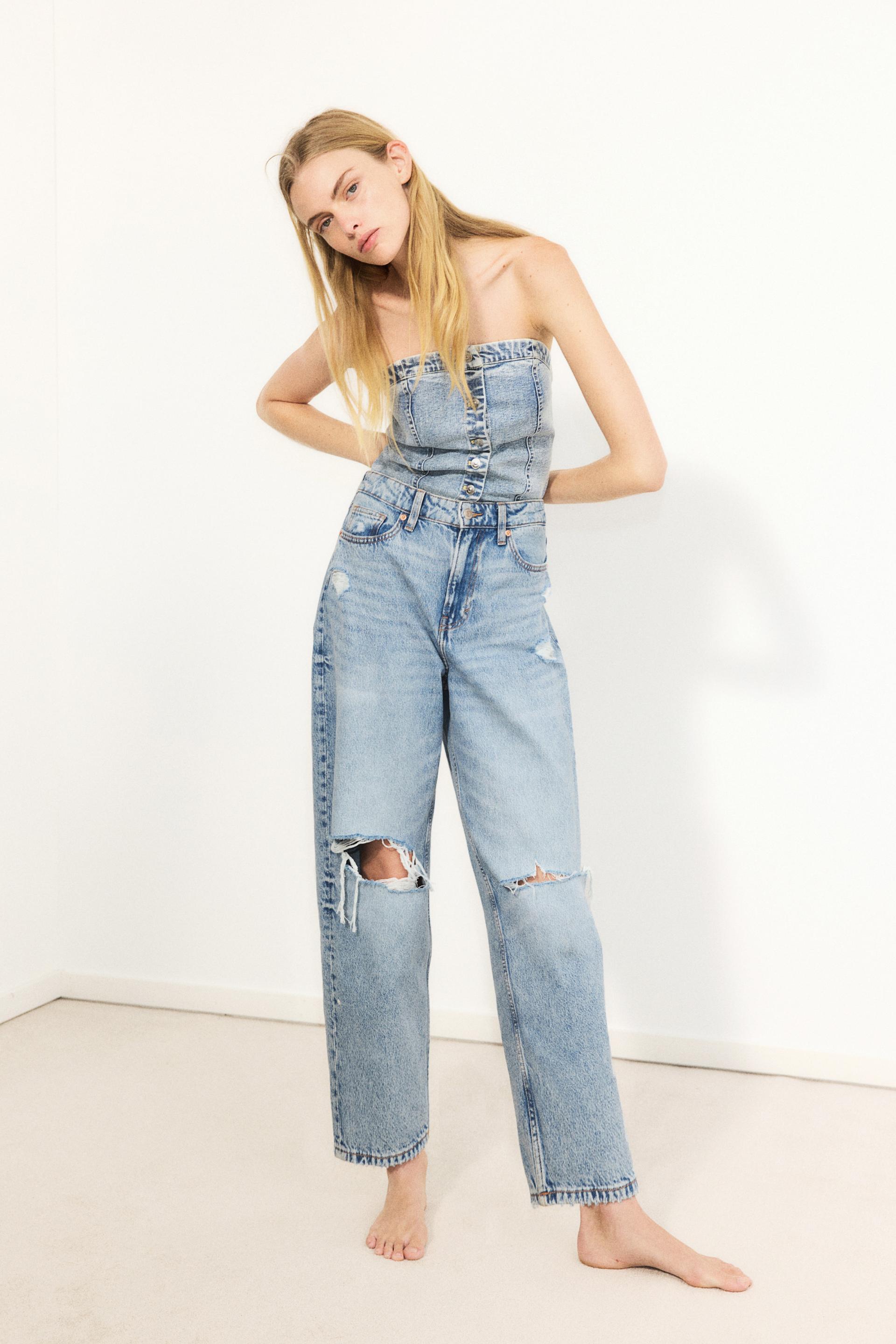 high rise barrel leg jeans