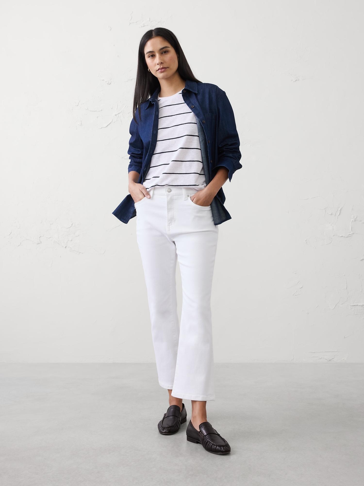 high-rise bootcut cropped jean