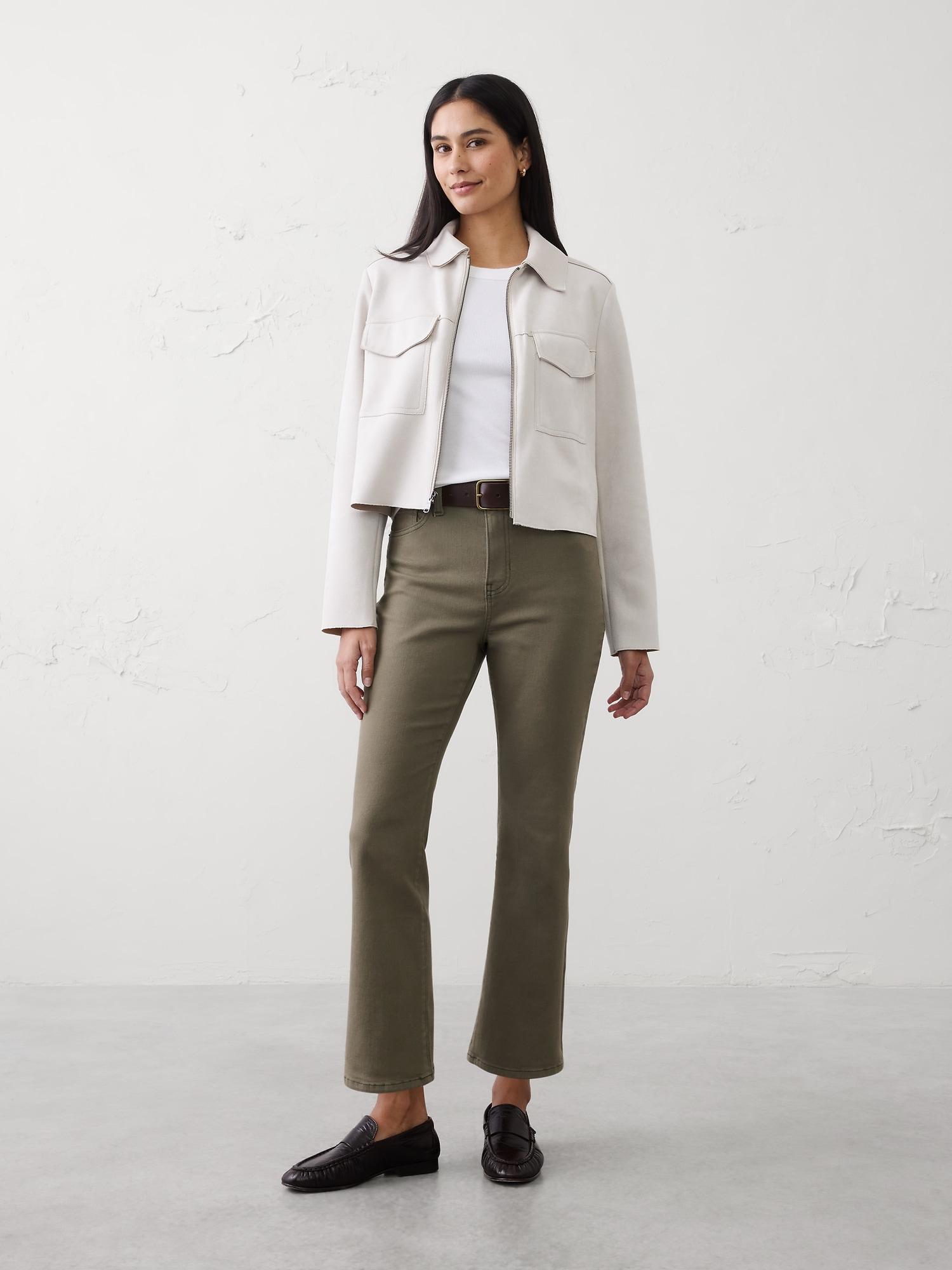 high-rise bootcut cropped jean