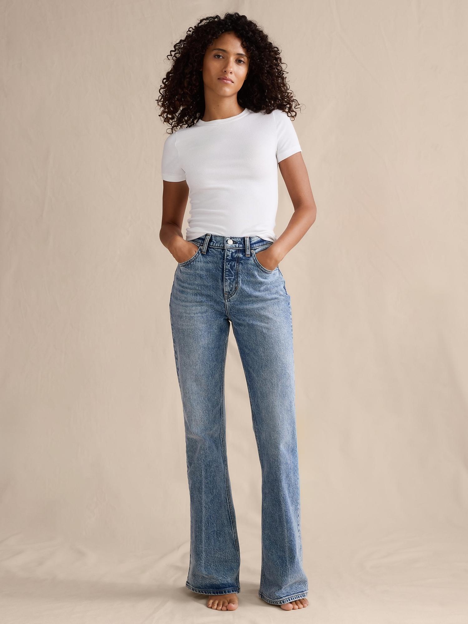 high-rise bootcut jean