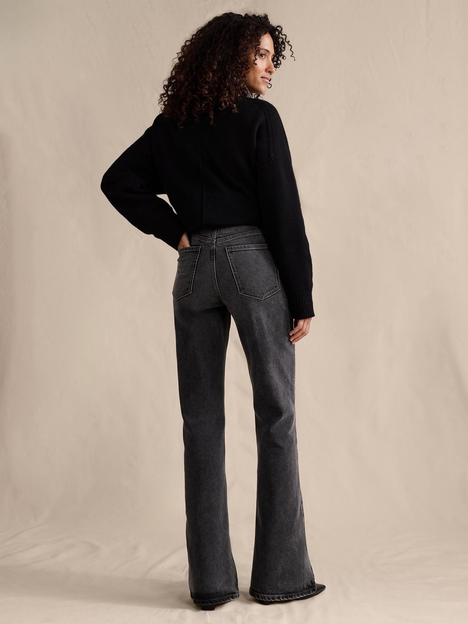 high-rise bootcut jean
