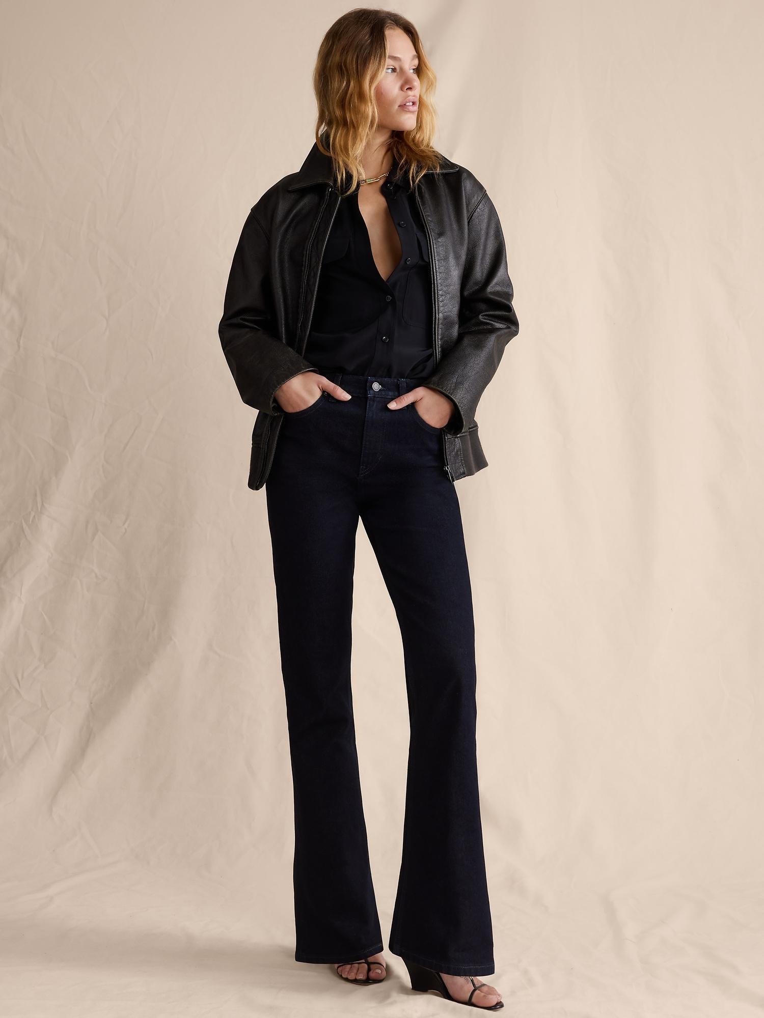 high-rise bootcut jean