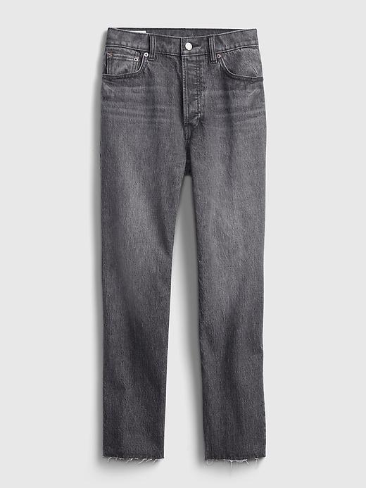 high rise cheeky straight jeans