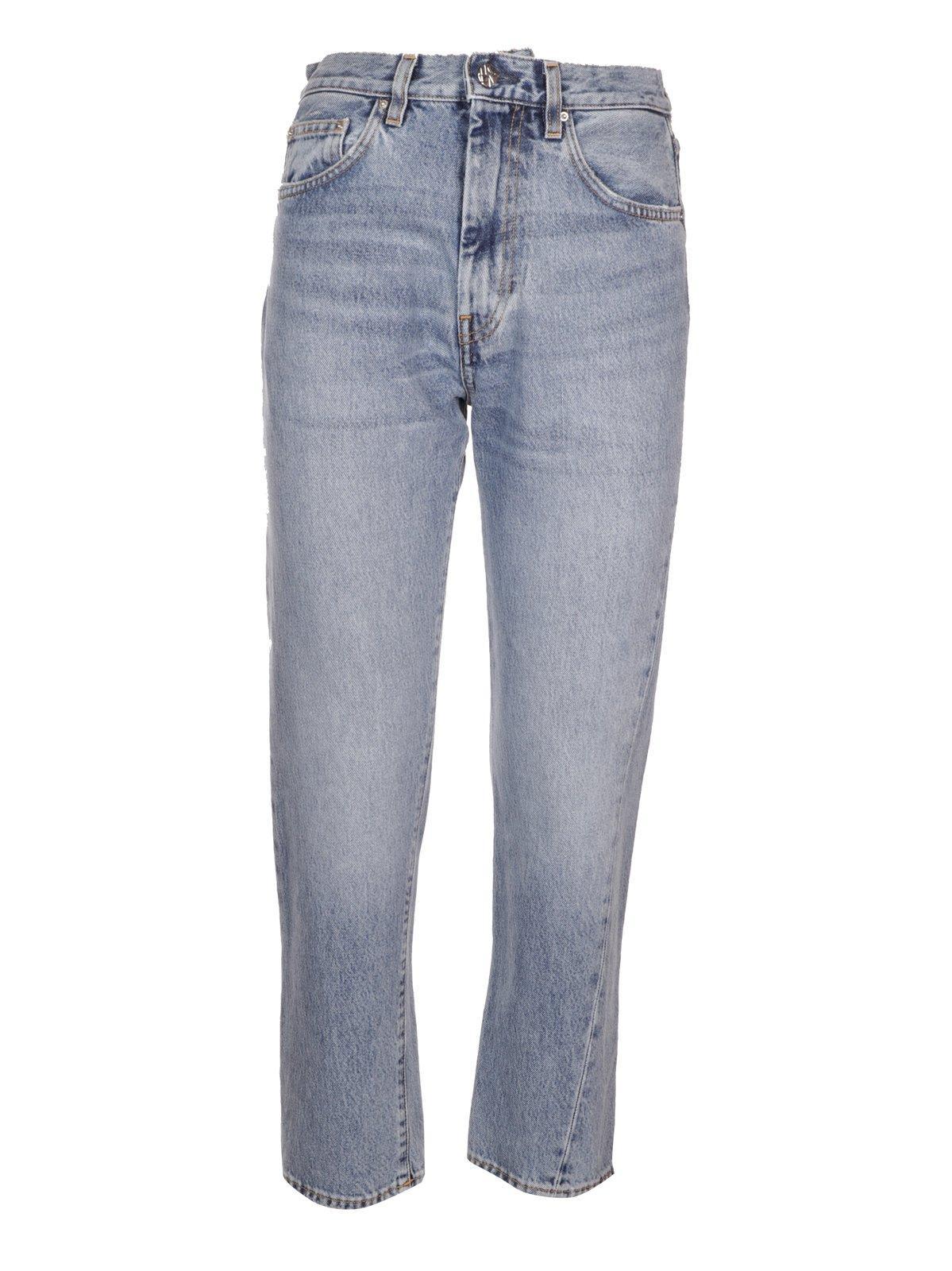 high-rise cropped jeans