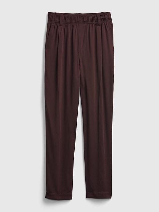 high rise cropped pull-on pants