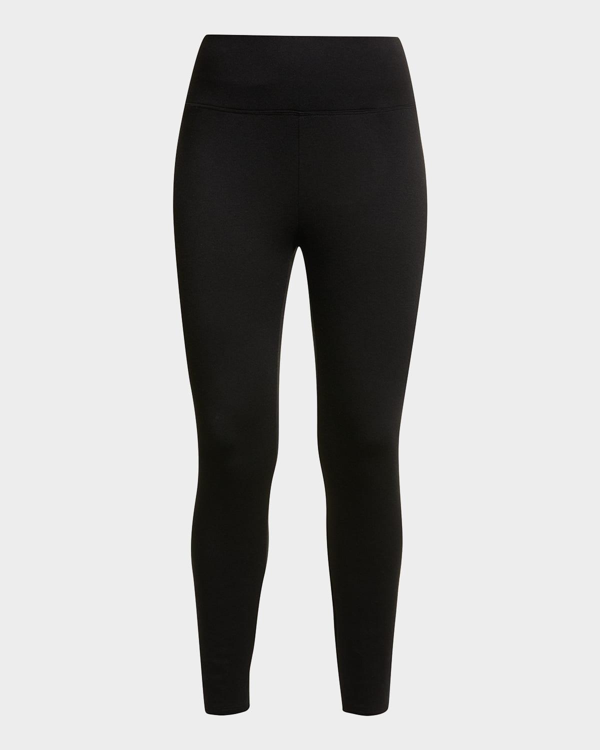 high-rise cropped terry leggings