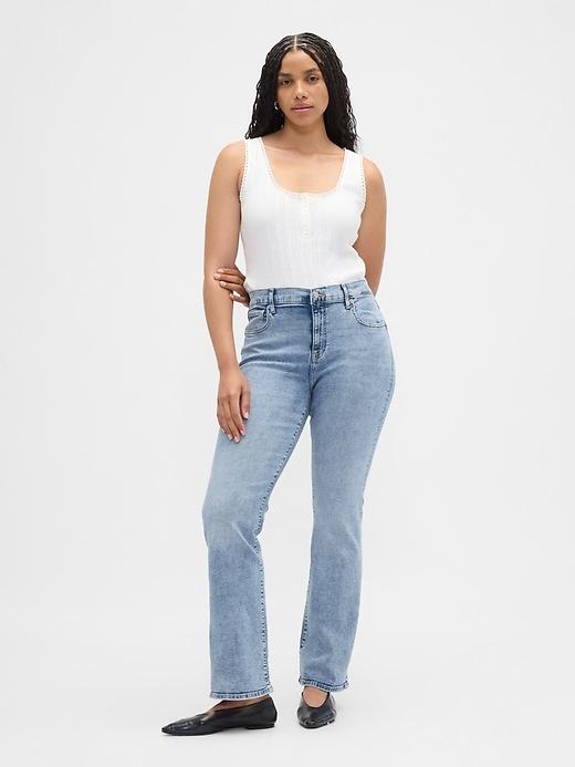 high rise curvy baby boot jeans
