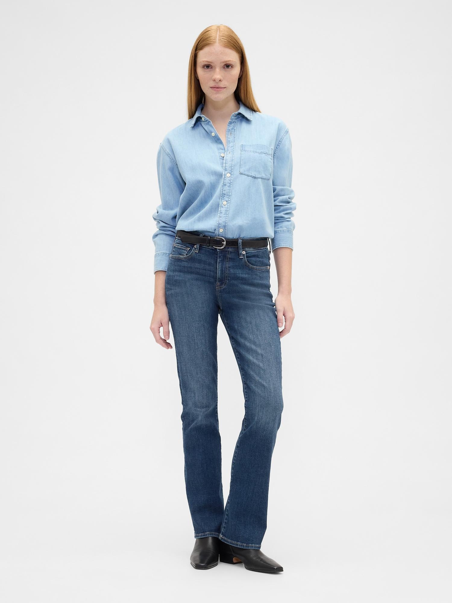 high rise curvy baby boot jeans