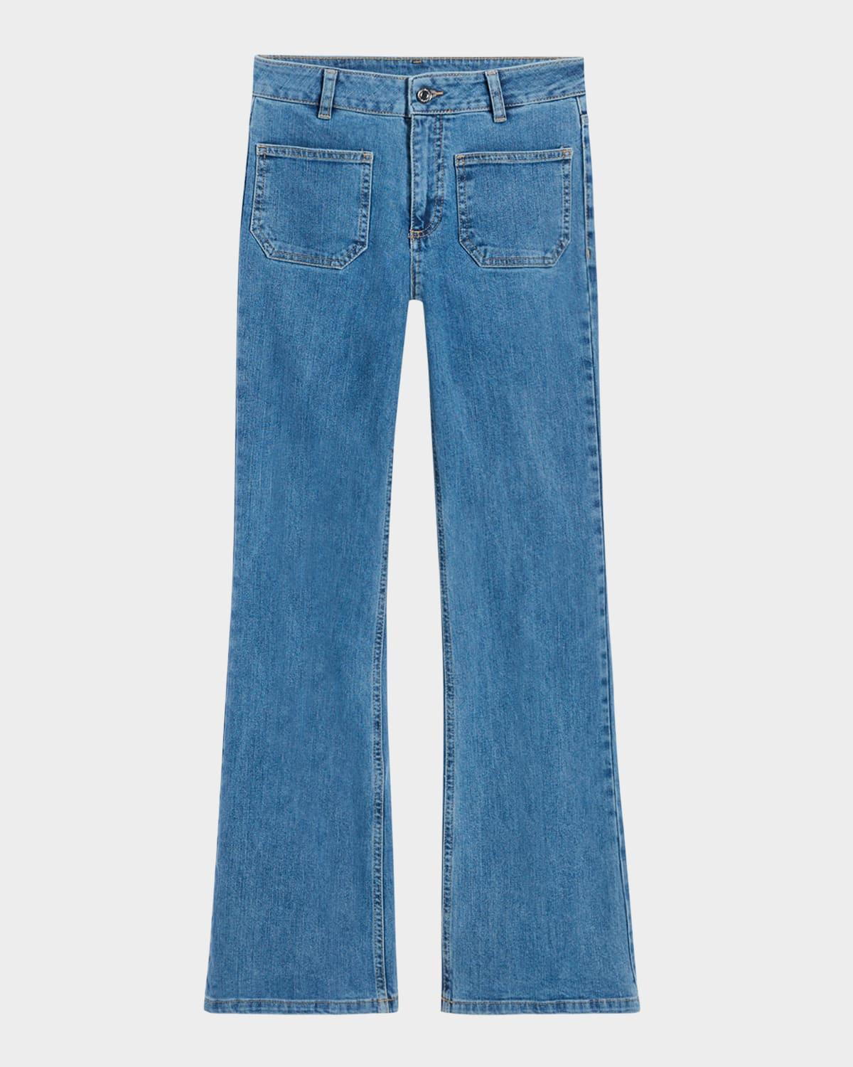 high-rise denim jeans