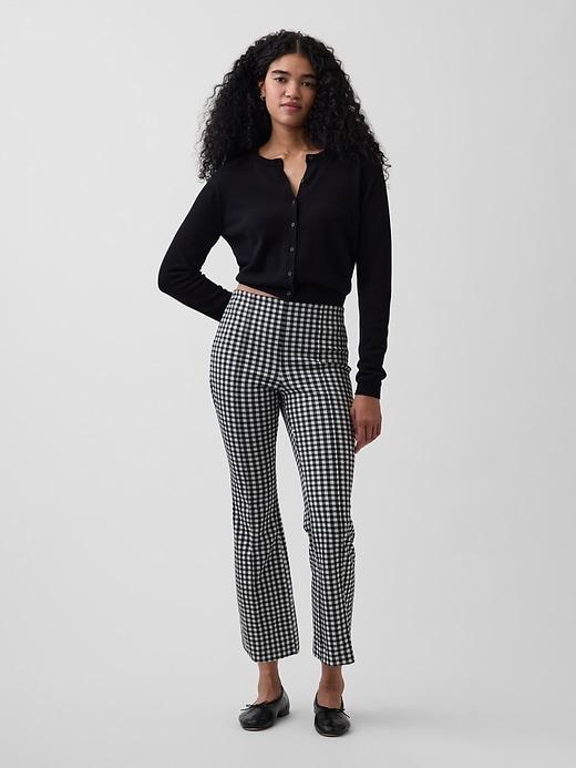 high rise double knit crop kick pants