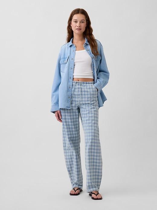 high rise easy barrel jeans