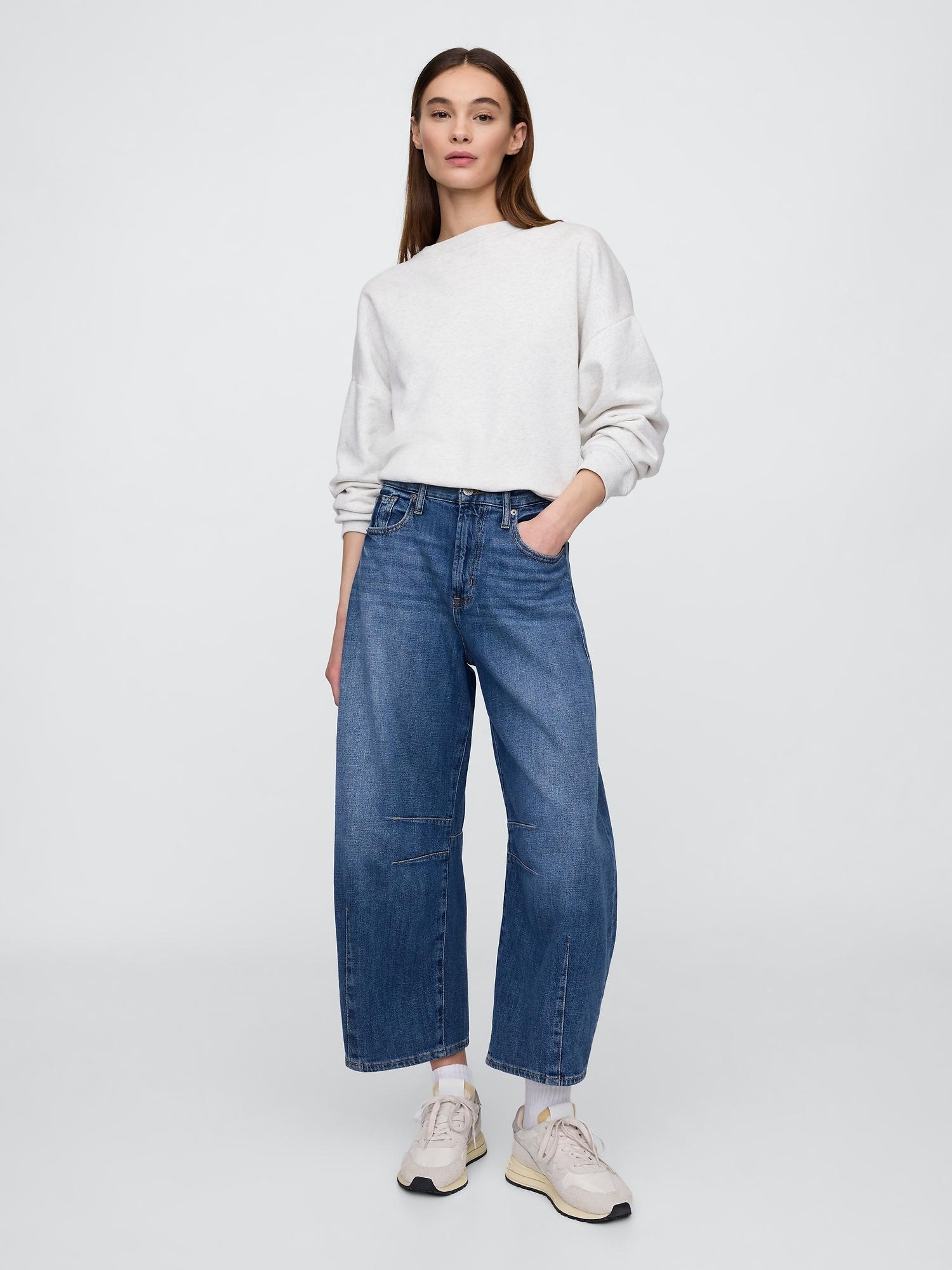 high rise horseshoe jeans
