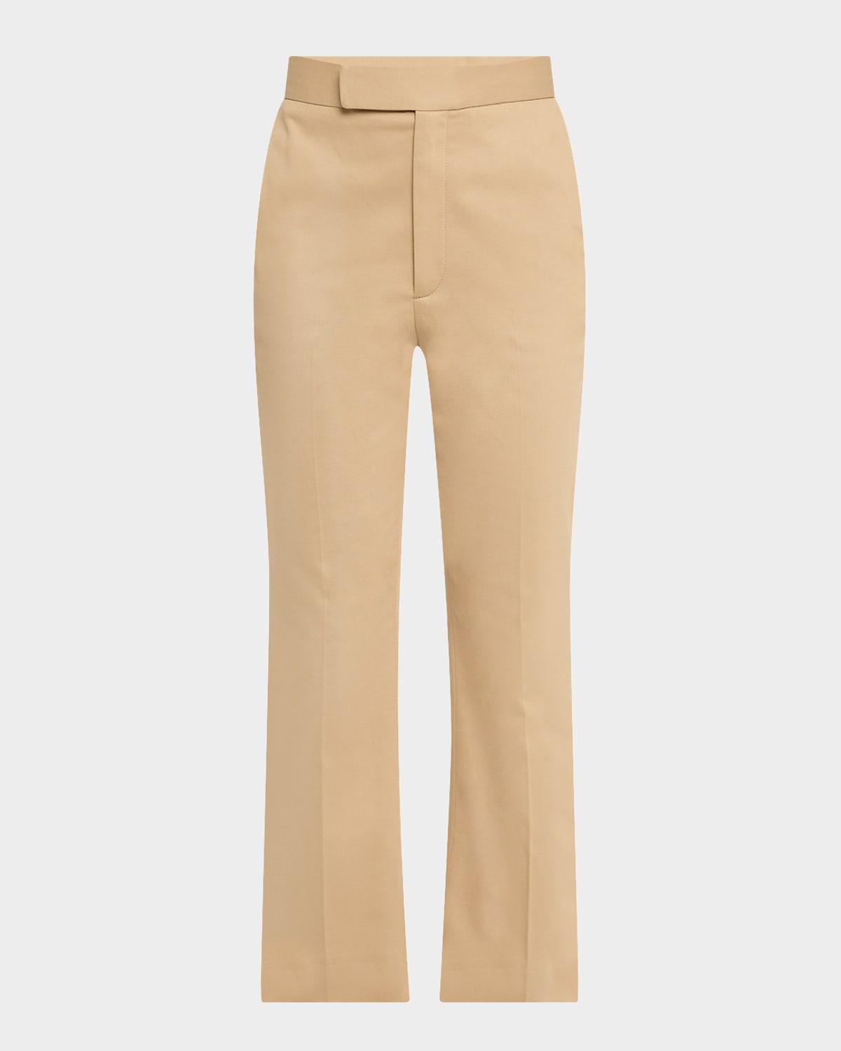 high-rise kickflare crop trousers