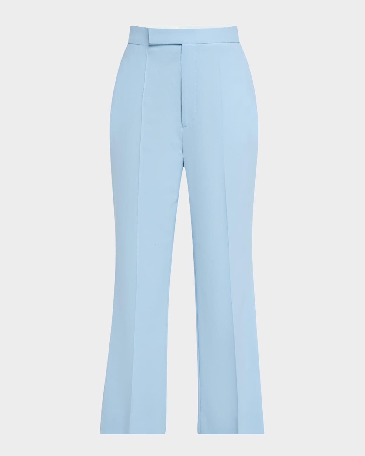 high-rise kickflare-leg crop trousers