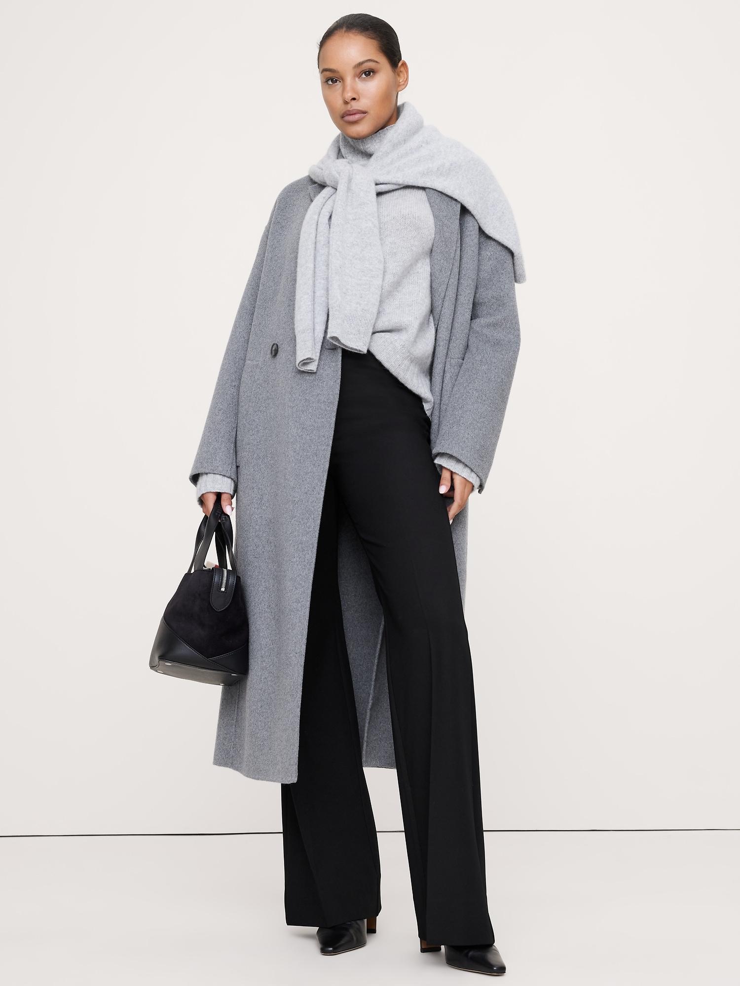 high-rise modern flare city stretch pant