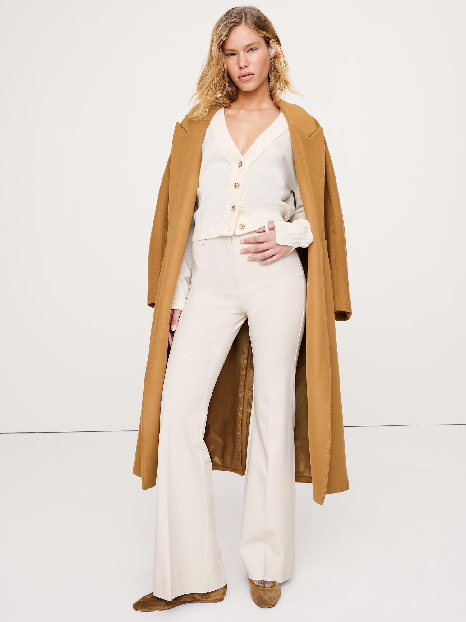 high-rise modern flare city stretch pant