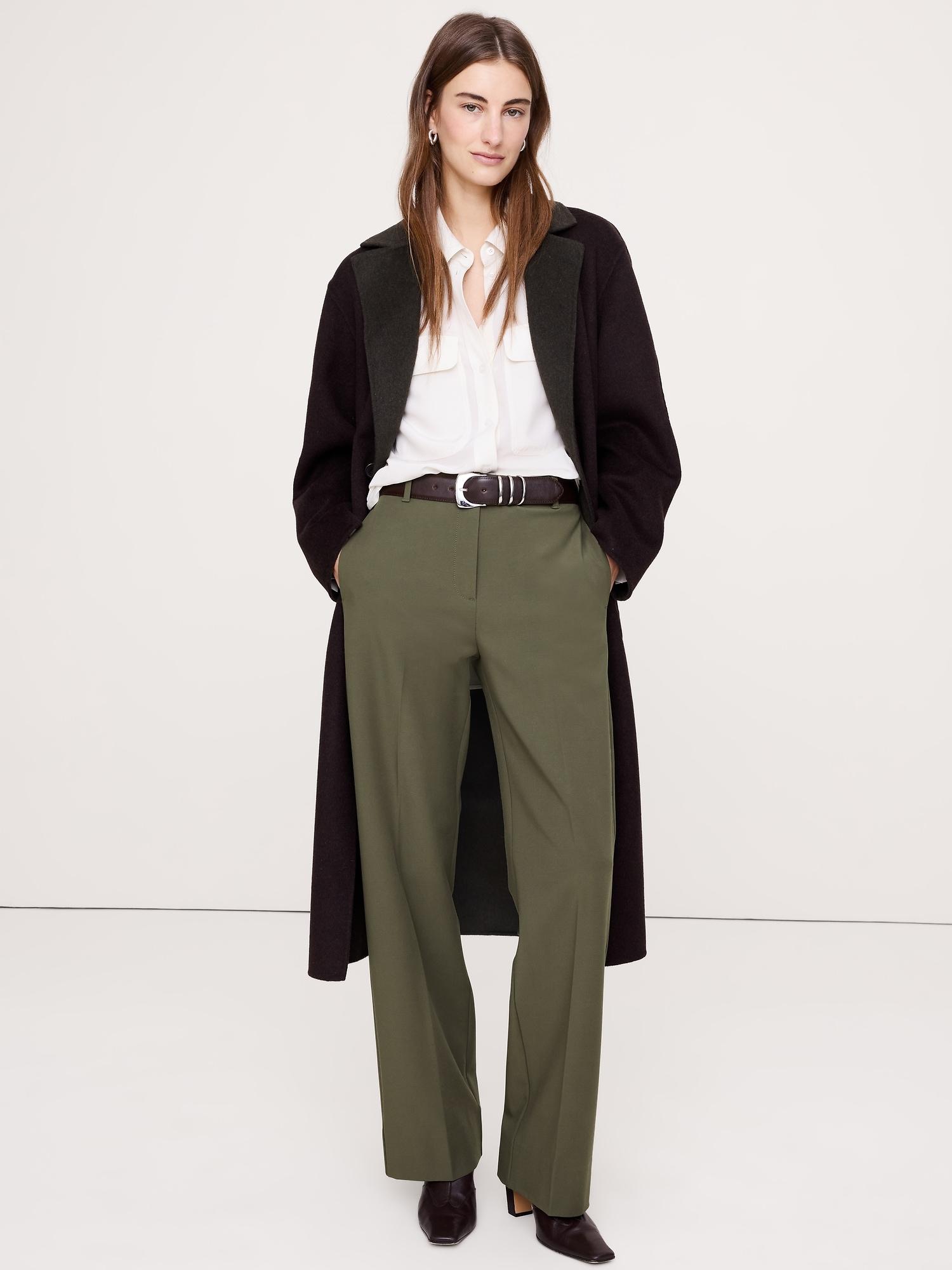 high-rise modern straight city stretch pant