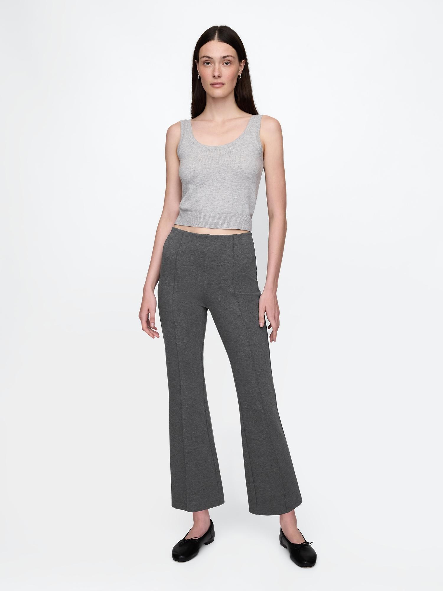 high rise ponte crop kick pants