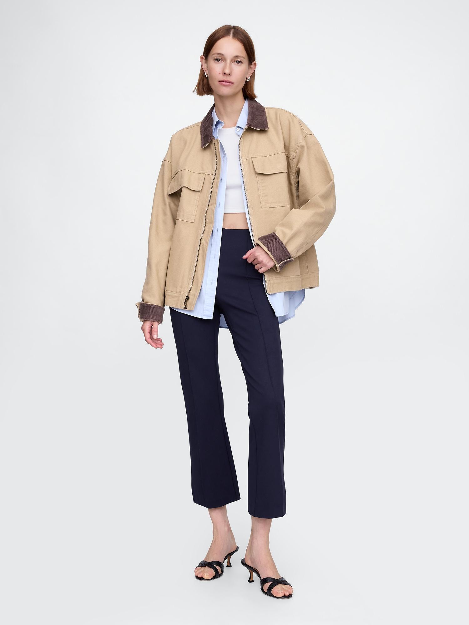 high rise ponte crop kick pants