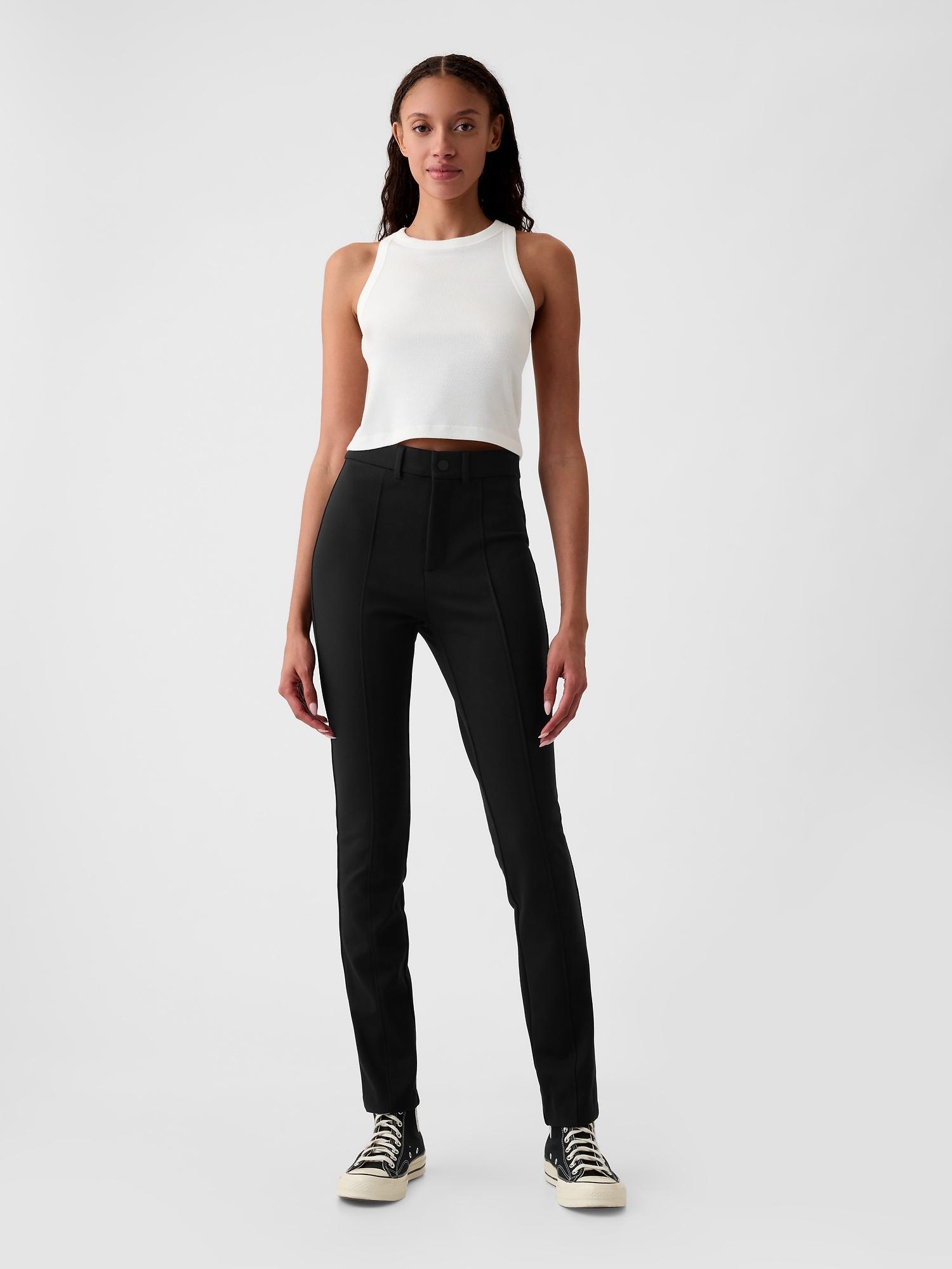 high rise ponte skinny pants